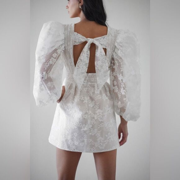 Anthropologie WATTERS MERINGUE IN LACE/ size 4 Ivory - Picture 3 of 14